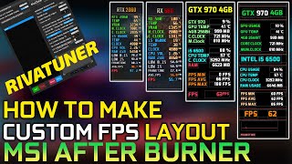 How to Make Custom Layout Msi After Burner Riva tuner OSD  Easy Tutorial  PPG BENCHMARK [upl. by Etessil90]