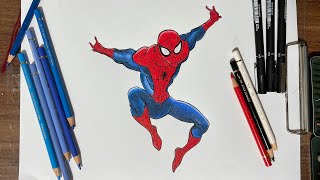 Easy Steps to Draw Spiderman for Beginners [upl. by Udenihc]