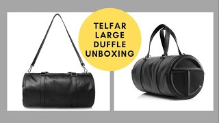 Telfar Large Duffle Bag Unboxing [upl. by Anawad411]