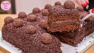 BOLO DE BRIGADEIRO RECHEADO 6 QUILOS  PARA INICIANTES  FÁCIL DE FAZER  RECEITAS DA CRIS [upl. by Ennaylloh]