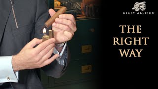 How To Properly Light A Cigar  With Davidoff of London [upl. by Eelik602]