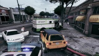 GTA V  Armored Truck Robbery  Gameplay [upl. by Retsek]