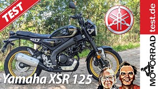 Yamaha XSR 125 Legacy  Test des A1 NakedBikes im NeoRetro Design [upl. by Nivonod]