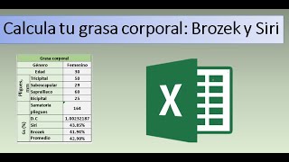 Calcula tu grasa corporal Siri y Brosek [upl. by Eerolam]