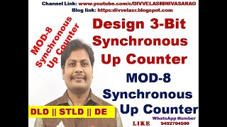 3 Bit Synchronous Up Counter  MOD 8 Synchronous Up Counter  Synchronous Counter  Counters [upl. by Deonne]