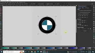 Inkscape  Vẽ logo BMW [upl. by Aynahs277]