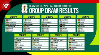 Group Draw Results FIFA World Cup 2026 CAF African Qualifiers  Preliminary Round [upl. by Giffer]