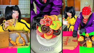 Ice cream challenge Sweet food vs pizza mukbang [upl. by Cristiona]