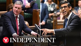 Watch again Rishi Sunak faces Keir Starmer at PMQs after Boris Johnson and allies resignations [upl. by Vastah]