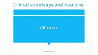 Alfuzosin  Indications Contraindications Cautions And Side Effects [upl. by Gnoht]