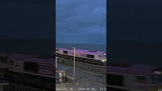 66734 quotPlatinum Jubileequot passes dawlish beach cam train trainspotting [upl. by Worden]