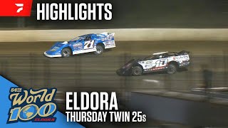 Thursday Twin 25s  World 100 at Eldora Speedway 9524  Highlights [upl. by Vanda]