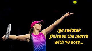 Iga Świątek All 10 Aces vs Barbora Krejčíková  WTA Final Riyadh [upl. by Nomaid]