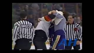 NHL Nov 22 1992 Claude BoivinPHI v Gord DonnellyBUF Philadelphia Flyers Buffalo Sabres [upl. by Woodring818]