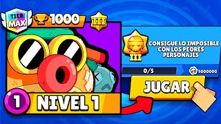 Usé los PEORES Personajes en Brawl Stars y Conseguí lo IMPOSIBLE [upl. by Pump]