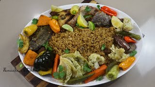 I made Senegalese Inspired JOLLOF RICE Thieboudienne Senegalese Rice Veg amp Fish dish No Tomatoes [upl. by Renard]