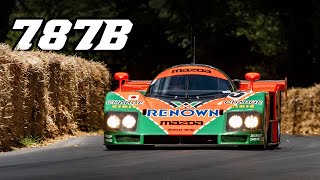 MAZDA 787  787B  flybys idle revving 2015 Goodwood FOS 2013 Le Mans [upl. by Olaf]