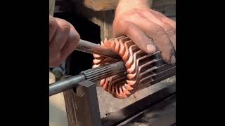 Rewinding truck stator motor with amazin skills [upl. by Aderf]