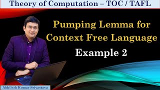 Pumping Lemma for Context Free Languages CFL  Example 2 [upl. by Ecinert]