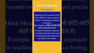 quotWord of the Day Pedantic – Understanding OverExplainingquot [upl. by Barta]