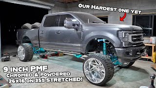 9 inch PMF lift on a Platinum 2022 F250 FULL BUILD [upl. by Mayer]