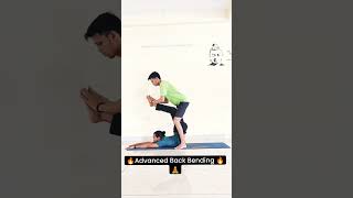 Back Bending Asana 🔥❤️ yoga motivation ytshortsindia trendingmusic hanumanji [upl. by Reace]