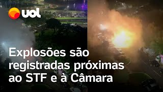 Explosões são ouvidas próximas ao STF e à Câmara dos Deputados em Brasília veja vídeos [upl. by Beckett]