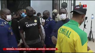 Les Lions du Sénégal Champions dAfrique au Palais [upl. by Aiykan]