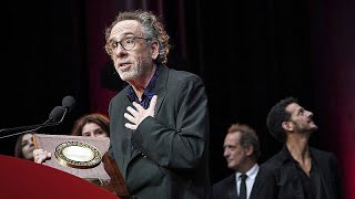 Tim Burton moved to tears as he received recognition for decadeslong career at the Lumière … [upl. by Anayhd427]