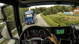 POV Driving Scania S520  Northern country road cruise near Mosjøen Norway [upl. by Poler566]