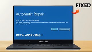 How To Fix Automatic Repair Loop in Windows 10 amp 11  Startup Repair Couldnt Repair Your PC 2024 [upl. by Marge]