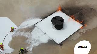 BIOFILM firefighting foam concentrate on hydrocarbon fire [upl. by Reivazx]