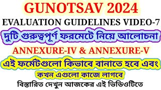 TWO IMPORTANT FORMATS  ANNEXURE IV amp V  GUNOTSAV 2024  EVALUATION GUIDELINES [upl. by Merrell]