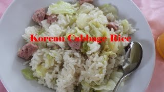 【韩国高丽菜米饭】 How to Cook Korean Cabbage Rice [upl. by Kcirdaed]