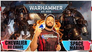 Warhammer 40000  Chevalier du chaos VS Space Marines [upl. by Hakan]