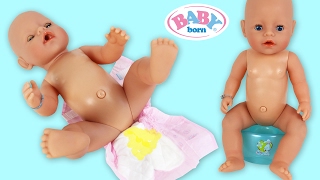 BABY BORN POP PLAST OP POTJE PLASPOP NEDERLANDS SPEELGOED FILMPJE LUIER VERSCHONEN DOLLS TOY VIDEO [upl. by Retrac517]