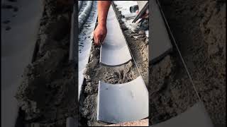 Roof rain gutter tile construction process [upl. by Sukramaj]