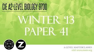 CIE A2 Biology 9700  W13 P41  Solved Past Paper [upl. by Adniralc]