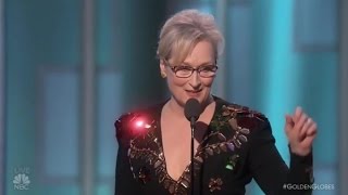 Meryl Streep powerful speech at the Golden Globes 2017 [upl. by Ellimaj]