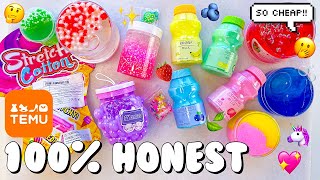 Reviewing 2 Temu Slimes 🧡 Slime Ratings amp Unboxing [upl. by Sinylg756]