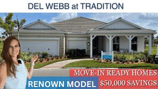 New Estate Homes with 3 Car Garage Del Webb Tradition Port St Lucie Florida [upl. by Myrle954]