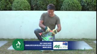 How to green up the lawn fast using Munns Golf Course Green  The Home Team with Anthony Scott [upl. by Osana]