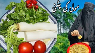 Mooli Ki Chutney Recipe  Punjab Special Recipe  Chutney Recipe By Yasmeen With Kitchen [upl. by Hardi]