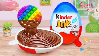 Rainbow Ice Cream Kinder Cake🍫Amazing Miniature Rainbow Ice Cream With Kinder Cake Decorating Ideas🍫 [upl. by Adidnere]