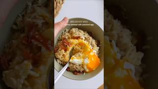 Obsessed with this savoury oatmeal with cheese and egg  breakfast idea [upl. by Inoj162]