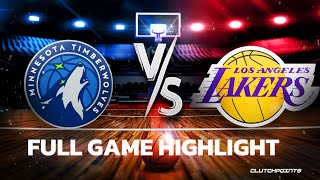 Timberwolves vs Lakers game overview offers a breakdown of the match FULL GAME HIGHLIGHT 102224 [upl. by Desdamona]