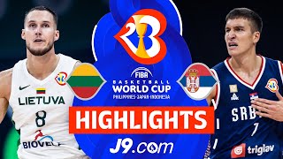 Serbia Leave No Chance to Lithuania Reach 12 Finals  QuarterFinals  J9 Highlights  FIBAWC [upl. by Aramenta741]