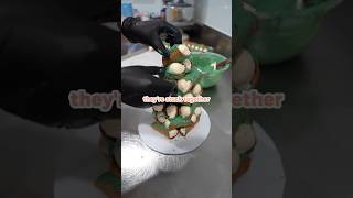 How we make a Cannoli Christmas Tree cake pastry dessert cannoli recipe christmas food [upl. by Ellehsat352]