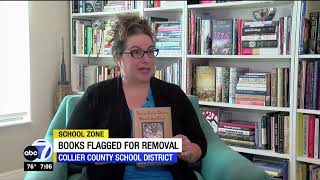 Collier County Public Schools remove 313 books from school libraries [upl. by Ahsonek]