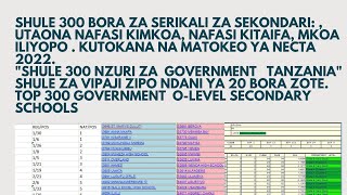 TOP 300 GOVERNMENT OLEVEL SECONDARY SCHOOLS IN TANZANIA [upl. by Anifares297]